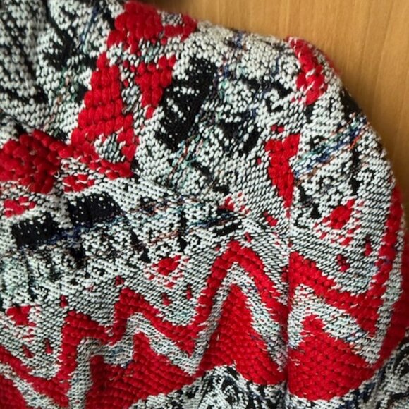 Pre-Loved IRO Red & Black Ikat Jacket - Women's 40 - Picture 9 of 10